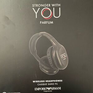 New Emporio Armani Wireless Black Headphones